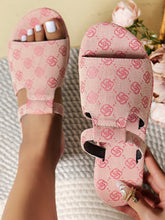 Patterned Open-Toe Slides